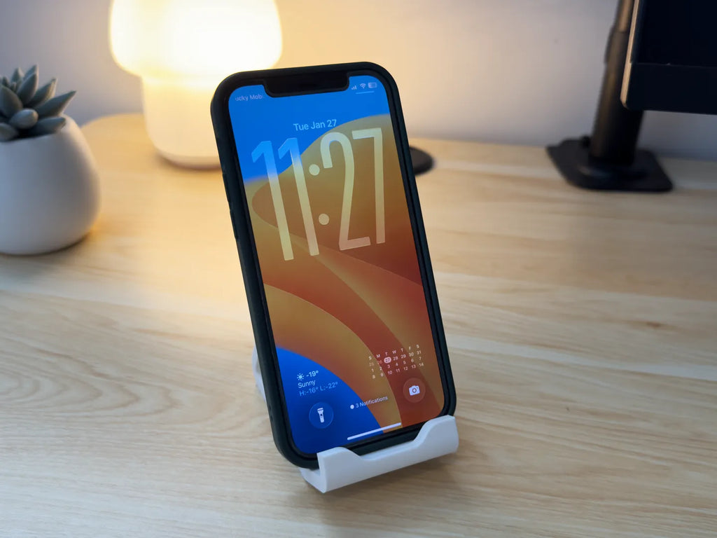 Minimalist Mobile Phone Stand - Stealth Black